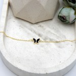 Butterfly Bracelet Black Gold