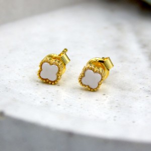 Royal Flower Earrings Small Gold