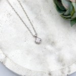 Royal Flower Necklace  Small Silver