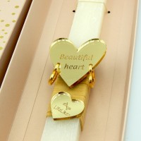 Λαμπάδα Γυναικεία "Beautiful Heart" με Σκουλαρίκια Χρυσά Σε Κουτί