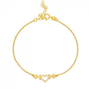 Βραχιόλι ΜΟΜ Ασήμι  925 Επιχρυσωμένο