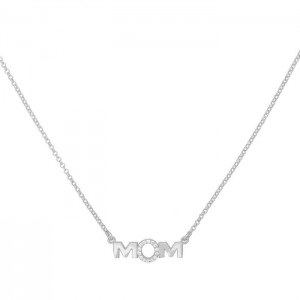 Κολιέ ΜΟΜ - ΜΑΜΑ Ασήμι 925 Επιπλατινωμένο