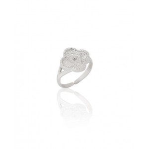 Royal Flower Ring Silver Shine