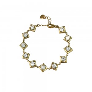 Shiny Rhombus Gold Bracelet
