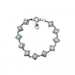 Shiny Rhombus Silver Bracelet