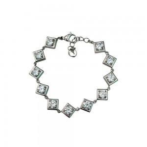 Shiny Rhombus Silver Bracelet