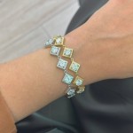 Shiny Rhombus Silver Bracelet