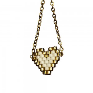 Miyuki Καρδιά Λευκή Βραχιόλι