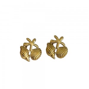 Shell Combo Earring Gold
