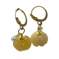 Pumpkin Pearls Earrings