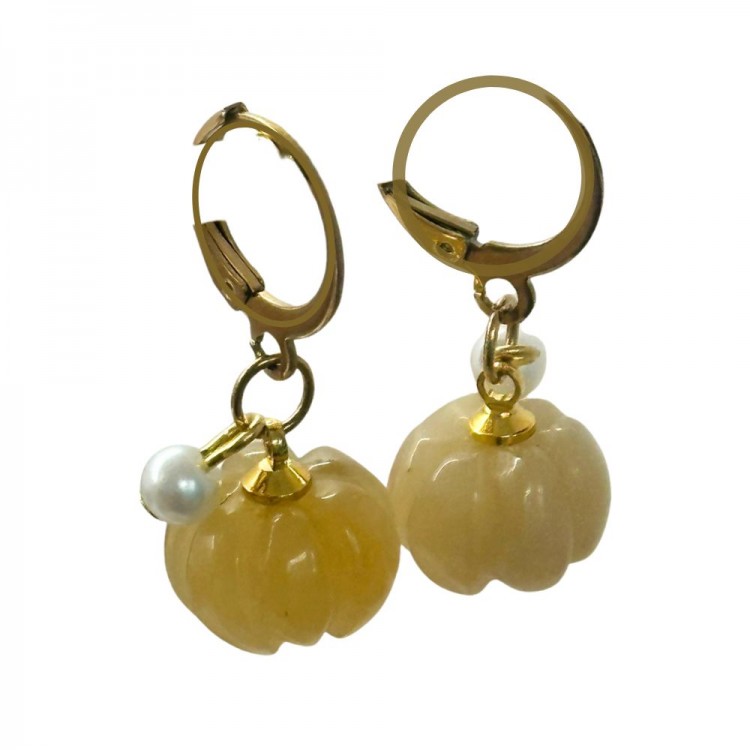 Pumpkin Pearls Earrings
