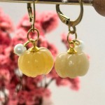 Pumpkin Pearls Earrings