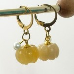 Pumpkin Pearls Earrings