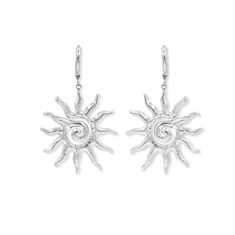 Sun Earrings Silver