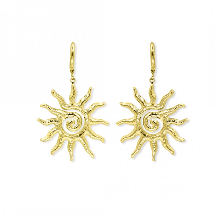 Sun Earrings Gold