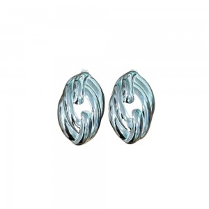 Oval Silver Earrings