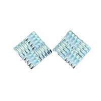 Rhombus Silver Earrings