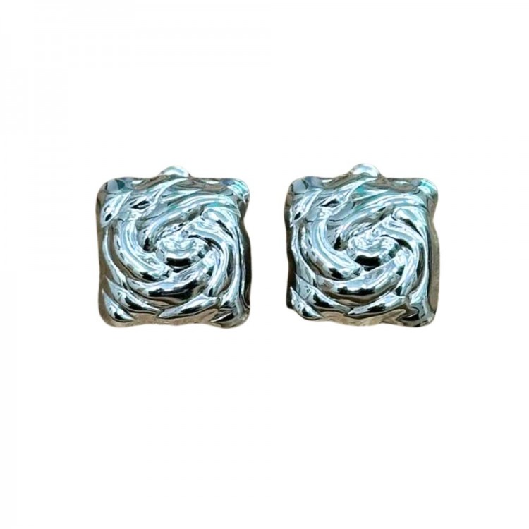 Rose Silver Earrings