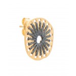 Fungo Mini Grey Gold Earrings