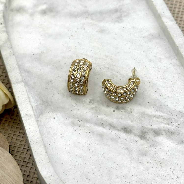 Strass Earrings Gold