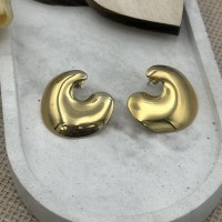 Half Moon Ατσάλινα Σκουλαρίκια Χρυσό