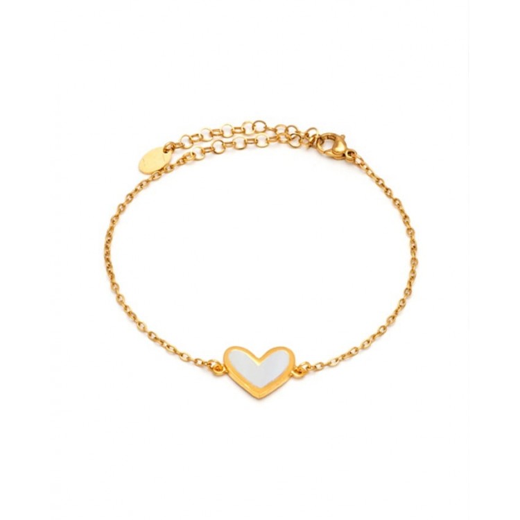 Heart Bracelet White