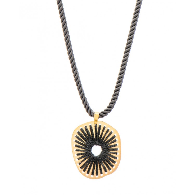 Fungo Necklace Grey Gold