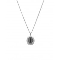 Lithos Hematite Necklace Silver