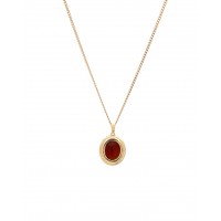 Lithos Cornelian Necklace Gold