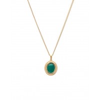 Lithos Emerald Necklace Gold
