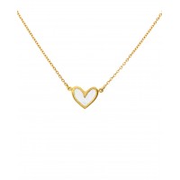Heart Necklace White