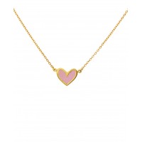 Heart Necklace Pink