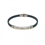 Black Silver Men Bracelet