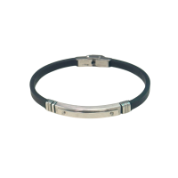 Black Silver Men Bracelet