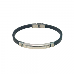 Black Silver Men Bracelet