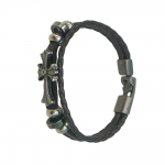 Cross Silver Men Bracelet