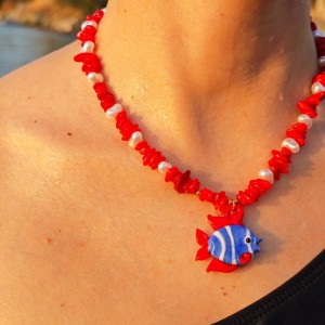 Μουράνο Κολιέ Ψάρι