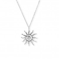 Sun Necklace Silver