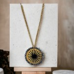 Rozetta Neck Gold Grey