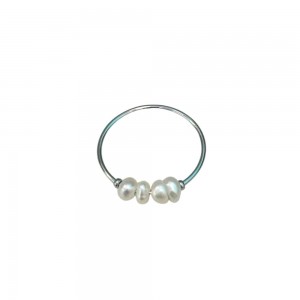 Pearls Ring Silver