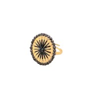 Rozetta Ring Gold Grey