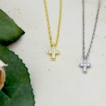 Zircon Mini Cross Necklace