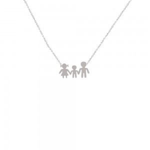 Οικογένεια 1 Αγόρι Ατσάλινο Κολιέ Basic