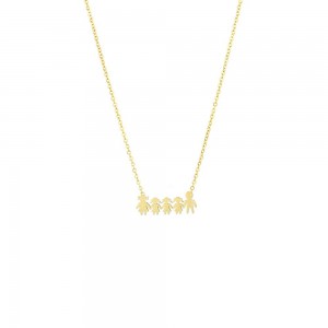 Οικογένεια 3 Κορίτσια Ατσάλινο Κολιέ Basic