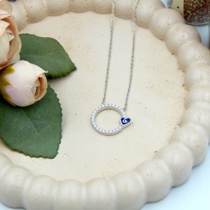 Eye Necklace Strass Circle