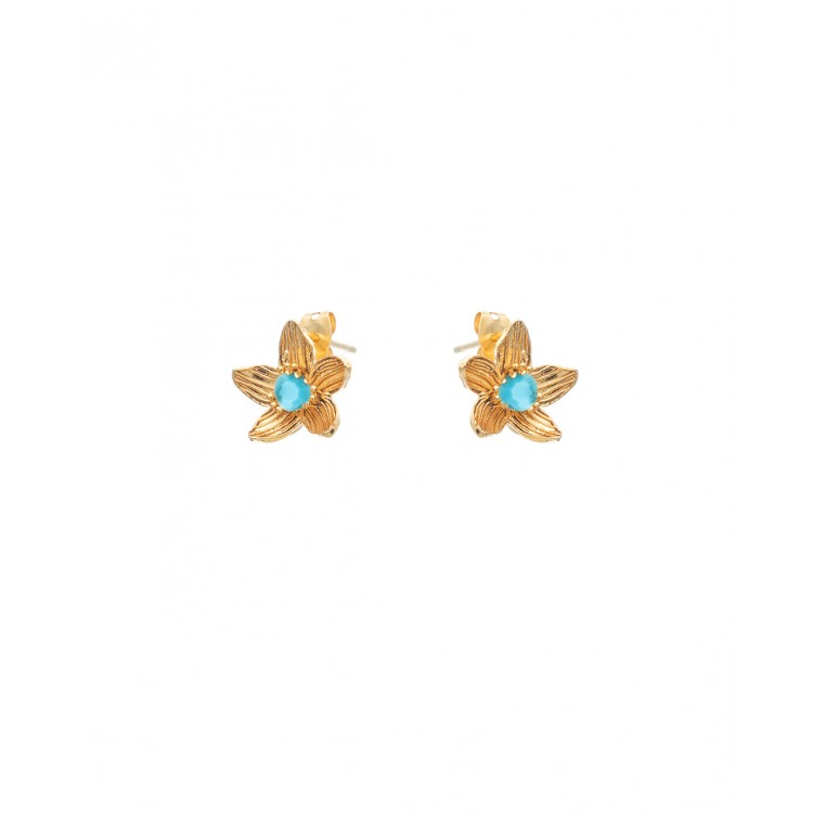Σκουλαρίκια Flower Turquoise