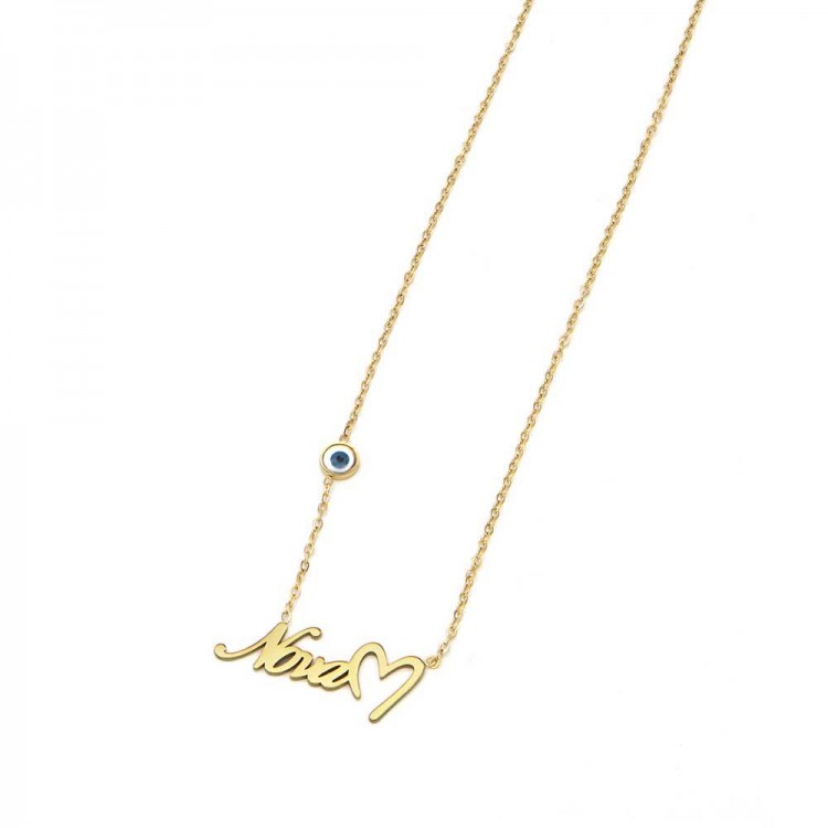 Godmother Necklace Steel Heart Gold