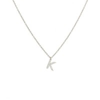 Monogram "K" Steel Rhinestone Necklace