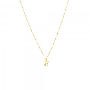 Monogram "E" Steel Necklace Minimal