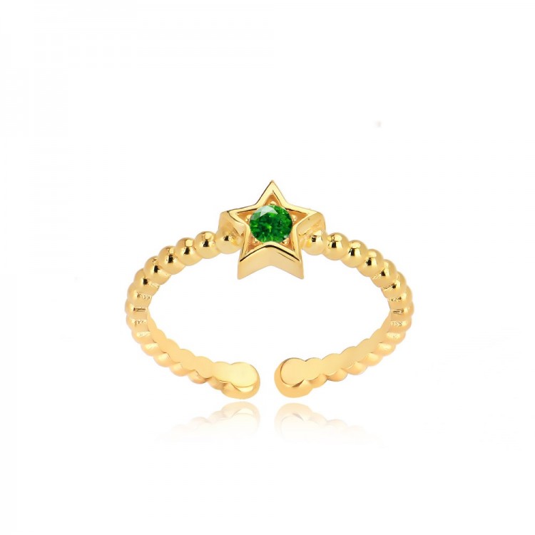 Δαχτυλίδι Αστέρι Green Gold